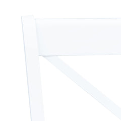 vidaXL Dining Chairs 4 pcs White Solid Rubber Wood 5