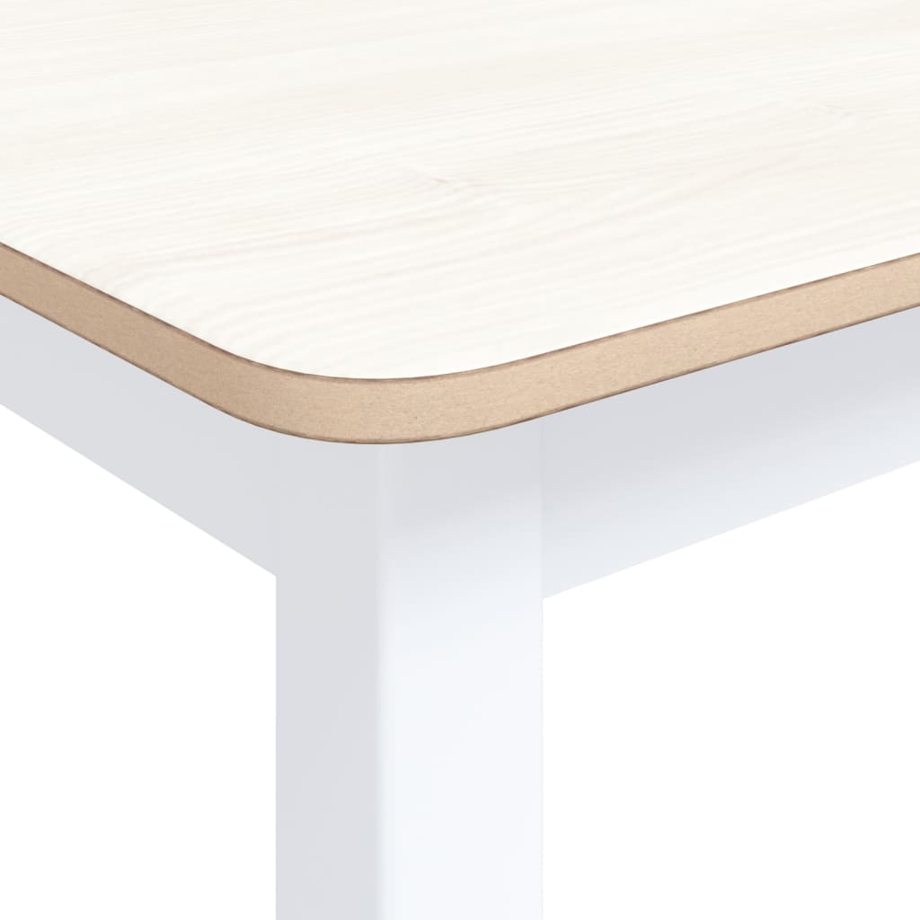 vidaXL Dining Table | White and Brown 5