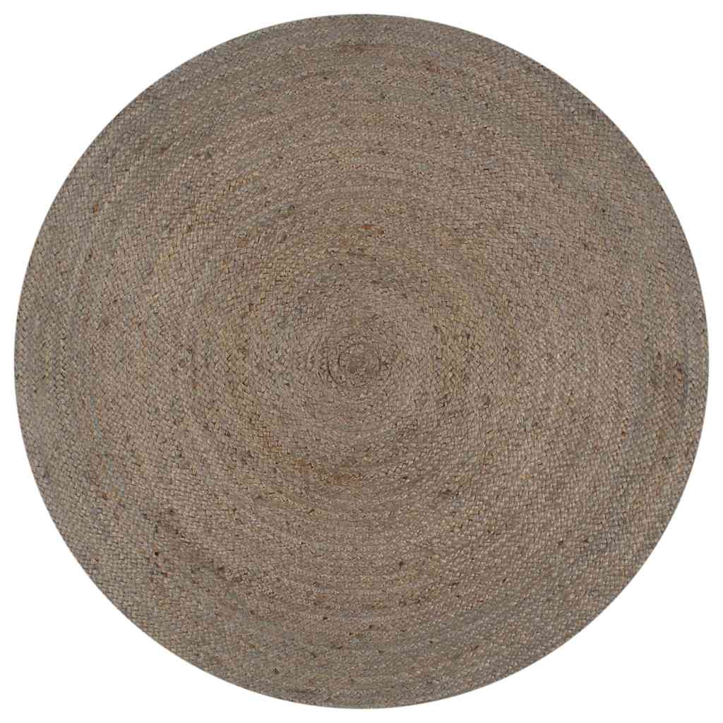 vidaXL Area Rug | Grey | Braided Jute | 150 cm Diameter | Durable | Area Rug 1