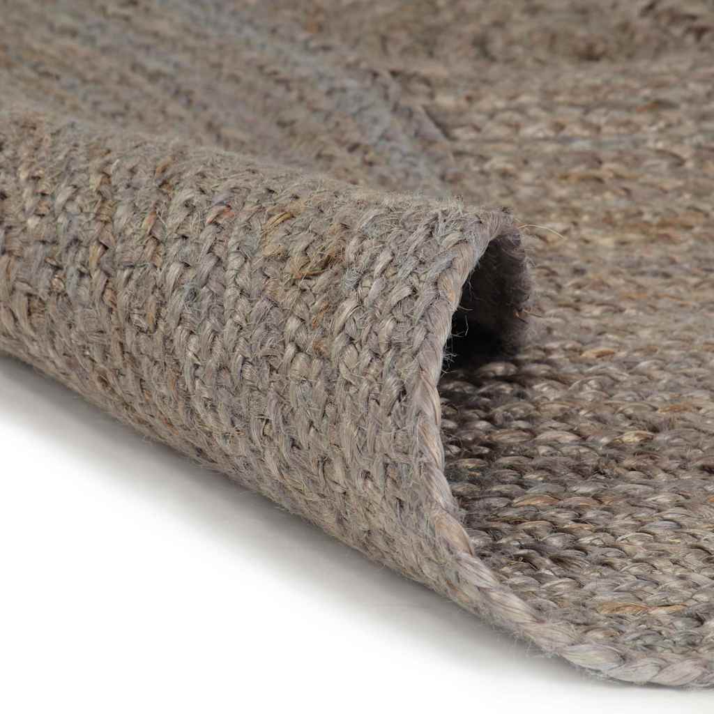 vidaXL Area Rug | Grey | Braided Jute | 150 cm Diameter | Durable | Area Rug 2