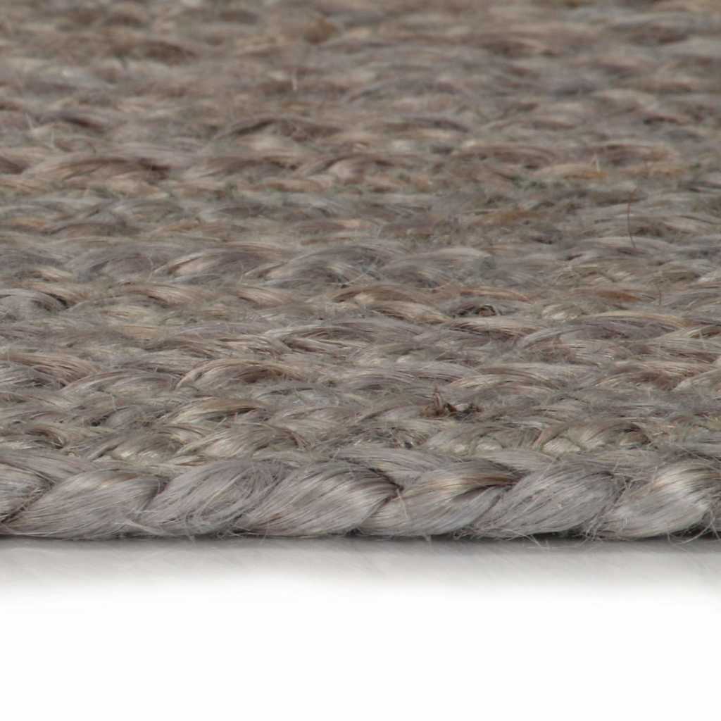 vidaXL Area Rug | Grey | Braided Jute | 150 cm Diameter | Durable | Area Rug 3