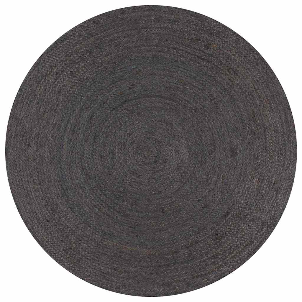 vidaXL Area Rug | Dark grey | Jute | 150 cm Diameter | Durable | Area Rug 1