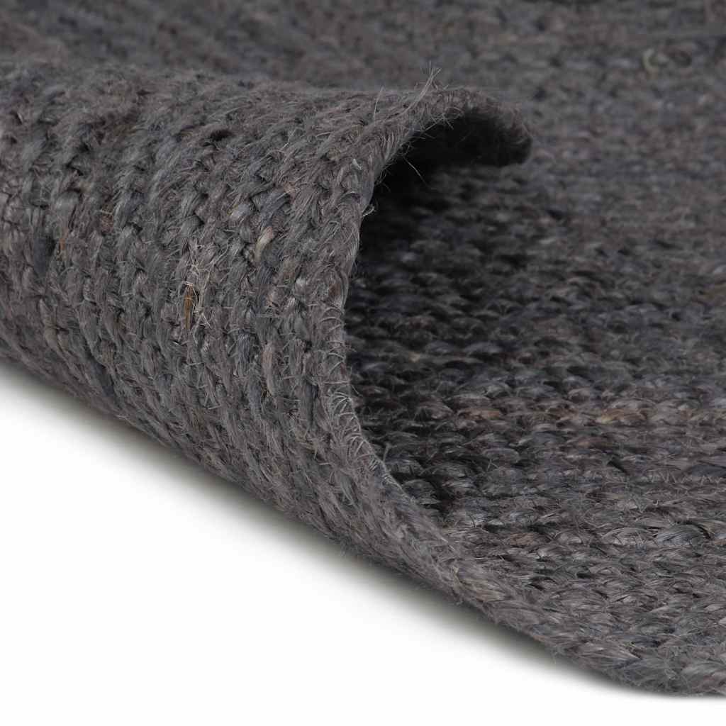 vidaXL Area Rug | Dark grey | Jute | 150 cm Diameter | Durable | Area Rug 2