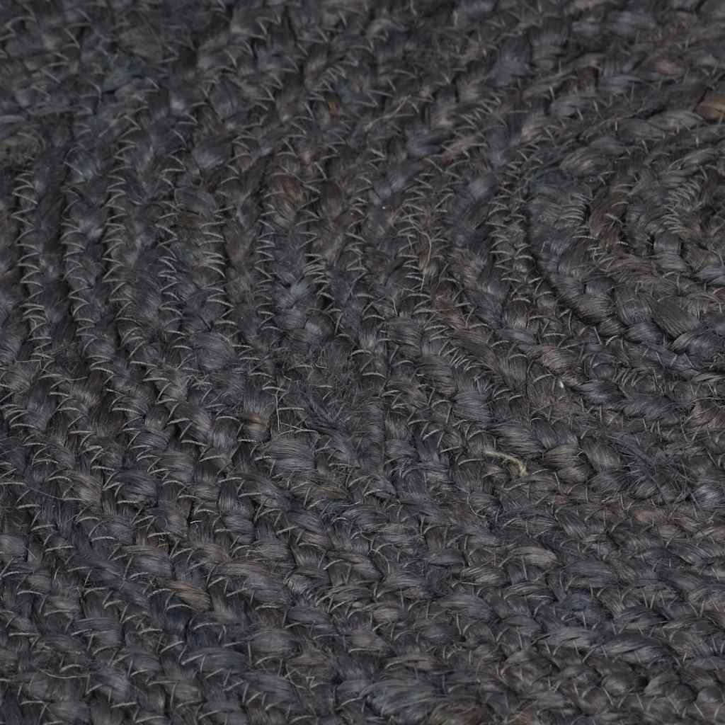 vidaXL Area Rug | Dark grey | Jute | 150 cm Diameter | Durable | Area Rug 4