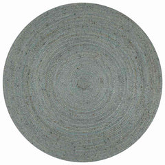 Handmade Rug Jute Round in Olive Green