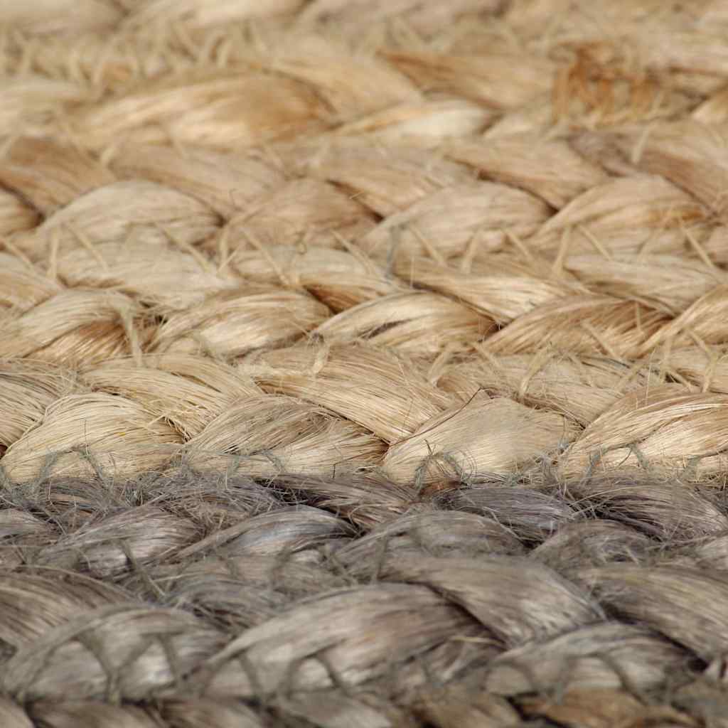 Handmade Rug Jute with Border Grey 150 cm