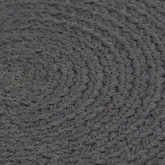 vidaXL Placemat | Set of 6 | Dark grey | 100% Cotton | 38 cm diameter | Non-slip 3