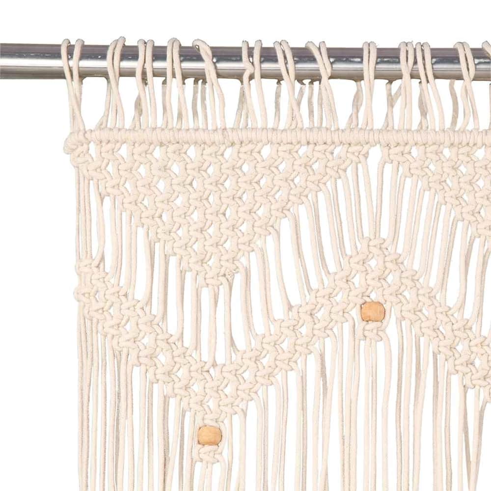 Macrame Curtain 140x240 cm Cotton Cream