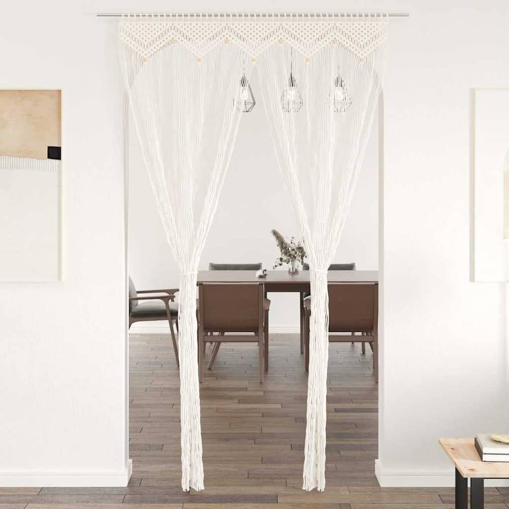 Macrame Curtain 140x240 cm Cotton Cream