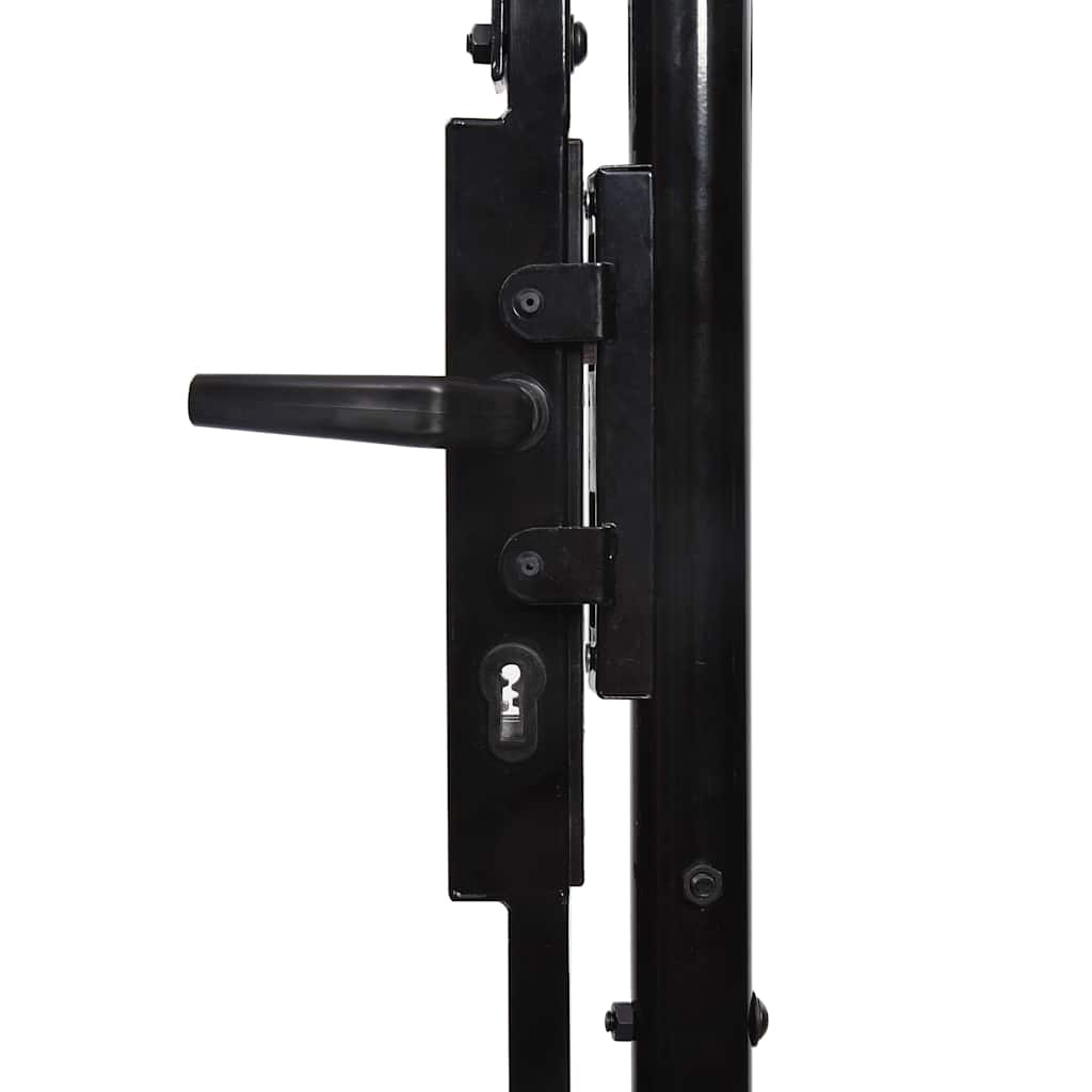 Garden Gate "Woerden" Steel 1x4 m Black 400 cm 100 cm