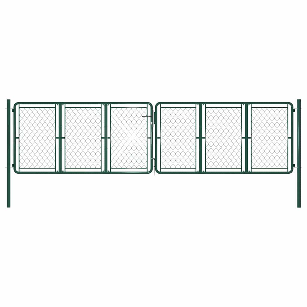 Garden Gate Steel Green 400 cm 125 cm