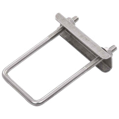 U Connector for Fence Post 60x40 mm 25 Sets Silver