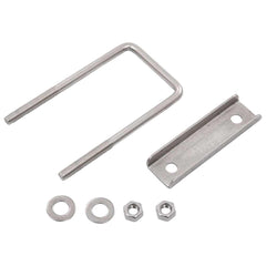 U Connector for Fence Post 60x40 mm 25 Sets Silver