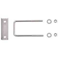 U Connector for Fence Post 60x40 mm 25 Sets Silver