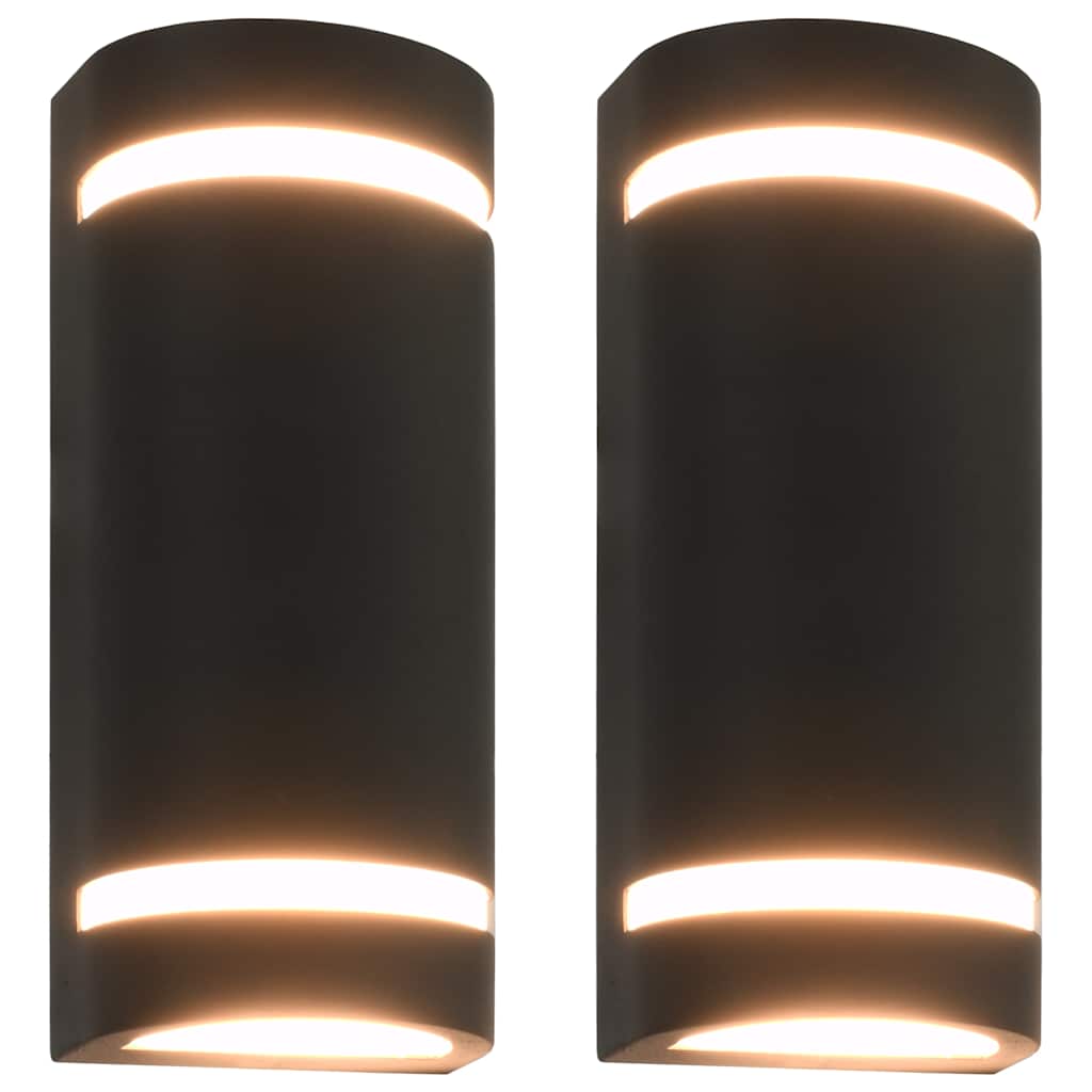 vidaXL Wall Light | Set of 2 | Black | Die-cast aluminium | Medium | Durable 1