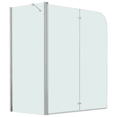 Bath Shower Screen 120 x 68 x 130 cm Black Transparent
