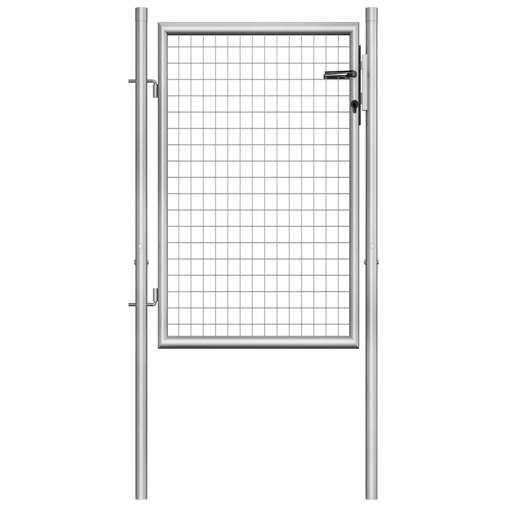 Garden Gate Galvanised Steel Silver 105 cm 100 cm