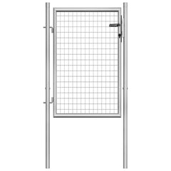 Garden Gate Galvanised Steel Silver 105 cm 100 cm