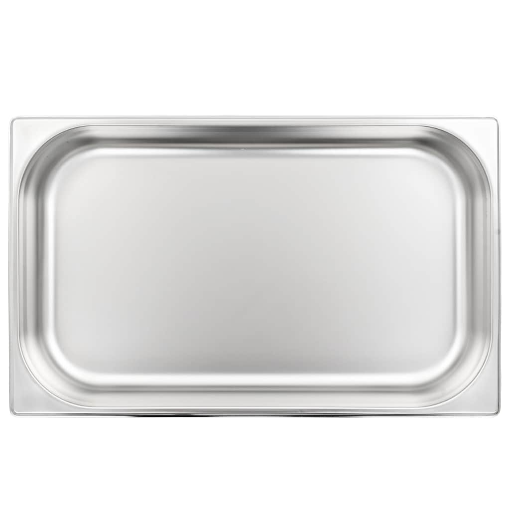 vidaXL Gastronorm Containers 4 pcs GN 1/1 65 mm Stainless Steel 6