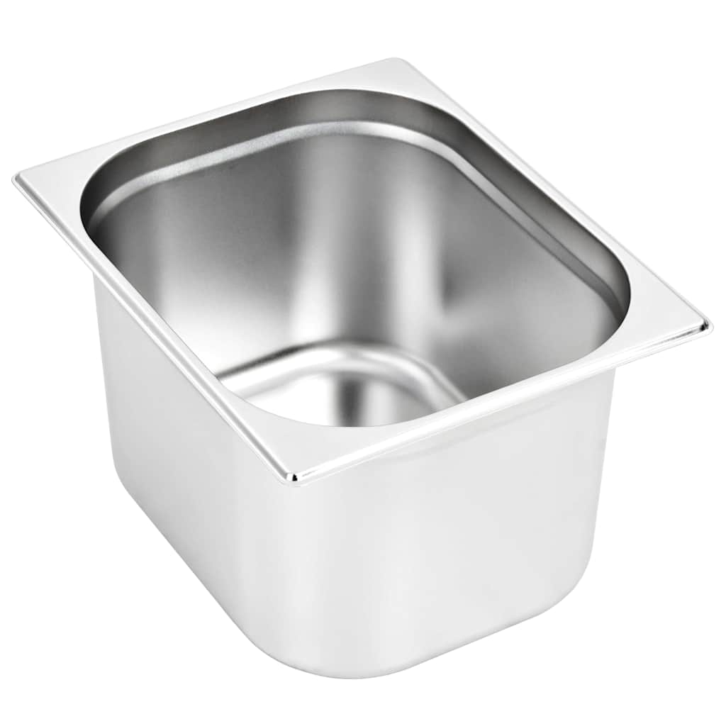 vidaXL Gastronorm Containers 2 pcs GN 1/2 200 mm Stainless Steel 4