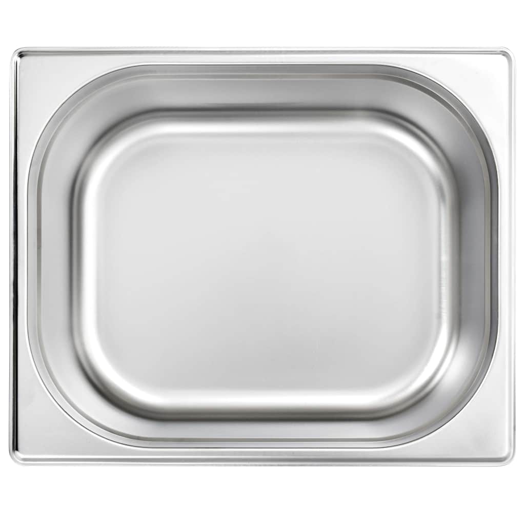 vidaXL Gastronorm Containers 2 pcs GN 1/2 200 mm Stainless Steel 5