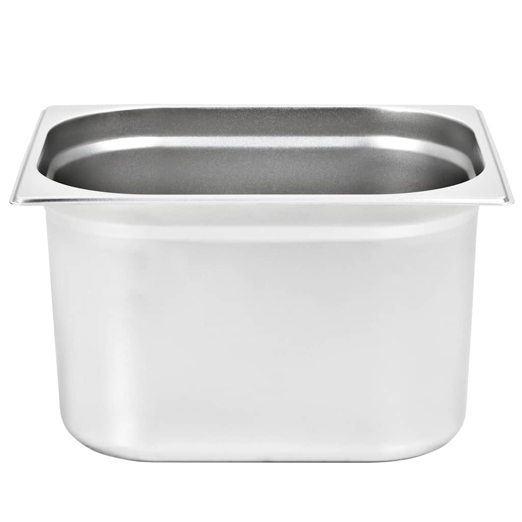 vidaXL Gastronorm Containers 2 pcs GN 1/2 200 mm Stainless Steel 6