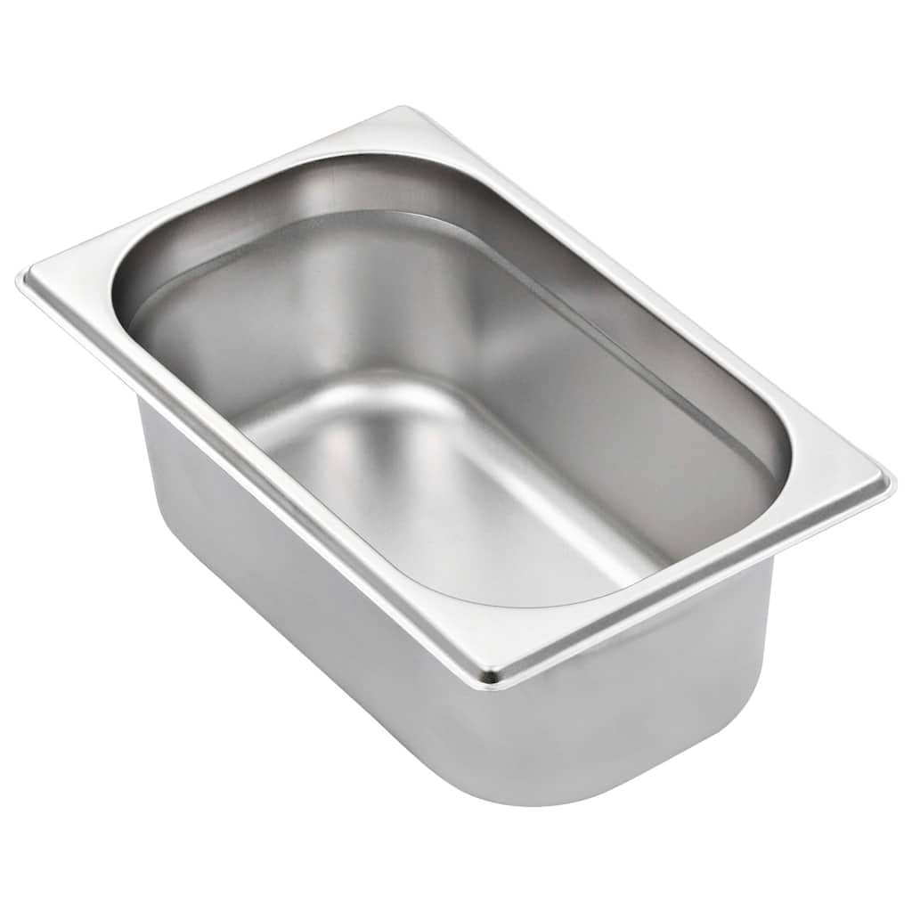vidaXL Gastronorm Containers 8 pcs GN 1/4 100 mm Stainless Steel 4