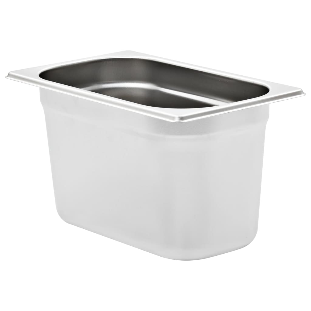 vidaXL Gastronorm Containers 4 pcs GN 1/4 150 mm Stainless Steel 3