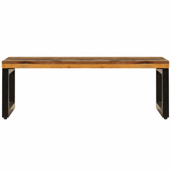 Coffee Table 100x50x35 cm Solid Mango Wood and Steel Solid reclaimed wood
