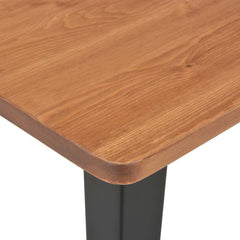 vidaXL Bar Table Black 60x60x108 cm Solid Pine Wood Steel 3