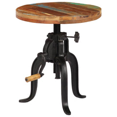 Side Table 45x (45-62) and Cast Iron Solid reclaimed wood