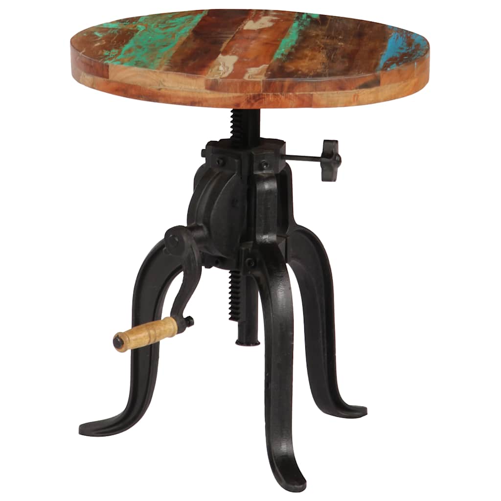 Side Table 45x (45-62) and Cast Iron Solid reclaimed wood