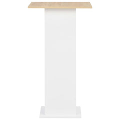 vidaXL Bar Table White and Sonoma Oak 60x60x110 cm 3
