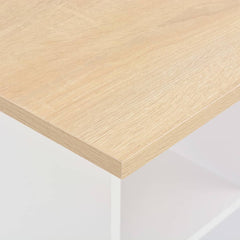 vidaXL Bar Table White and Sonoma Oak 60x60x110 cm 4