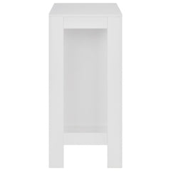 vidaXL Bar Table with Shelf White 110x50x103 cm 4