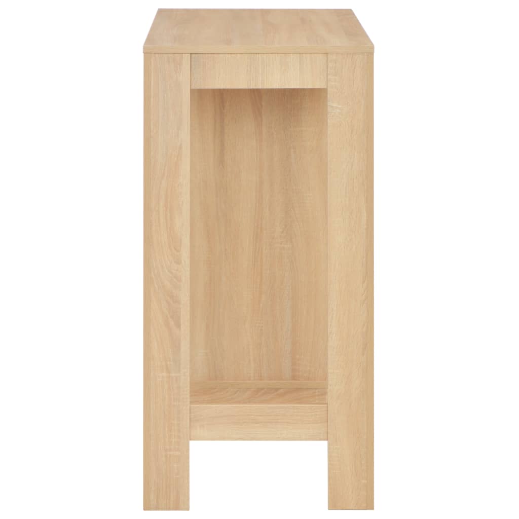 vidaXL Bar Table with Shelf Oak 110x50x103 cm 4