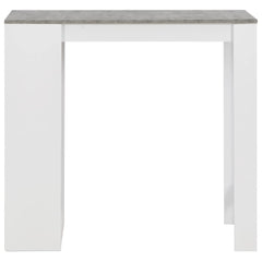 vidaXL Bar Table with Shelf White 110x50x103 cm 2