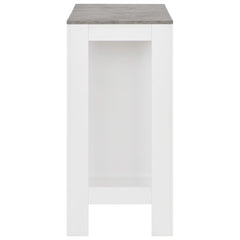 vidaXL Bar Table with Shelf White 110x50x103 cm 4