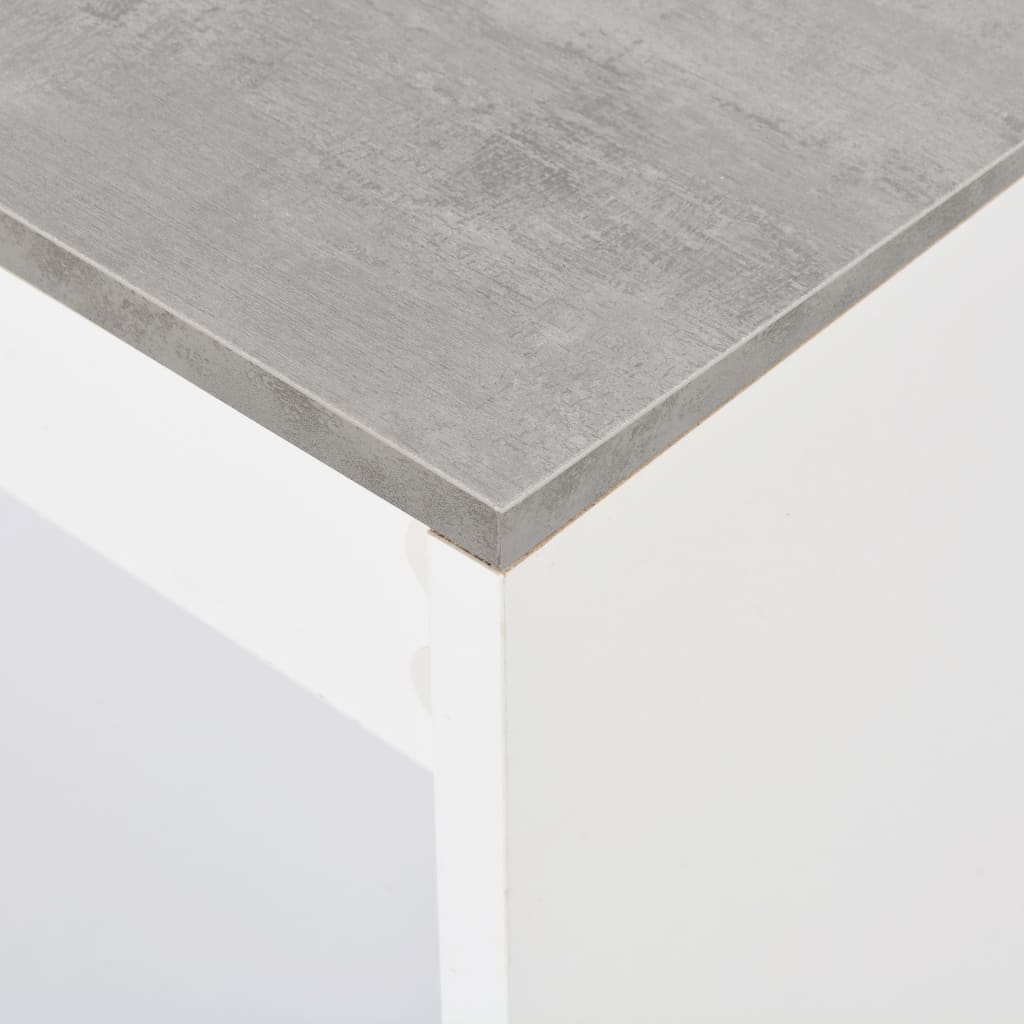 vidaXL Bar Table with Shelf White 110x50x103 cm 5