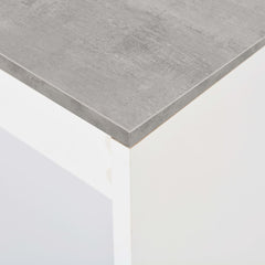 vidaXL Bar Table with Shelf White 110x50x103 cm 5