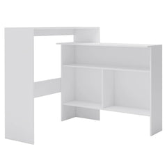 vidaXL Bar Table with 2 Table Tops White 130x40x120 cm 2