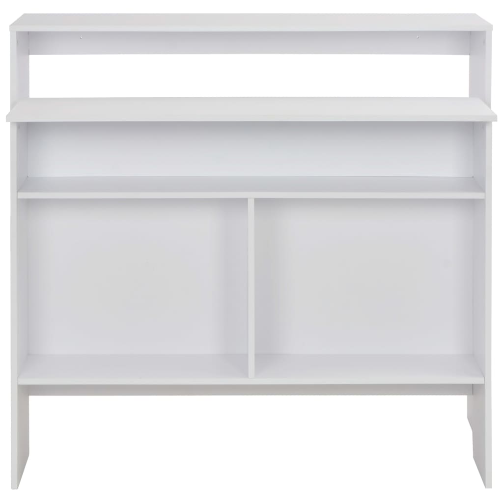 vidaXL Bar Table with 2 Table Tops White 130x40x120 cm 5