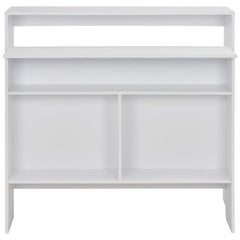 vidaXL Bar Table with 2 Table Tops White 130x40x120 cm 5