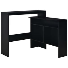 vidaXL Bar Table with 2 Table Tops Black 130x40x120 cm 2