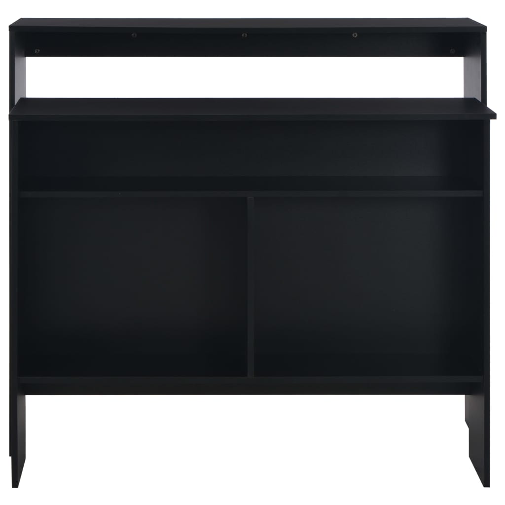 vidaXL Bar Table with 2 Table Tops Black 130x40x120 cm 5