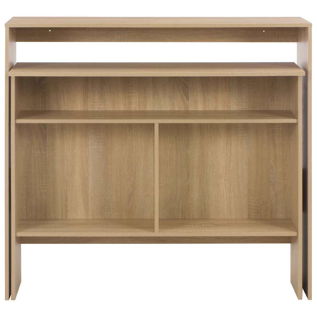 vidaXL Bar Table with 2 Table Tops Oak 130x40x120 cm 4