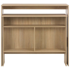 vidaXL Bar Table with 2 Table Tops Oak 130x40x120 cm 4