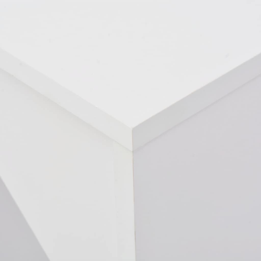 vidaXL Bar Table with Moveable Shelf White 138x39x110 cm 5