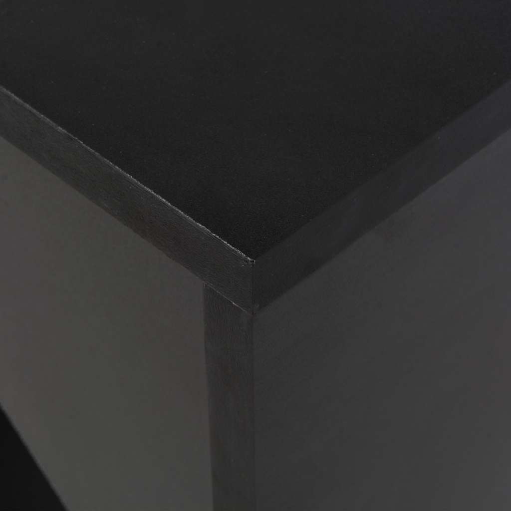 vidaXL Bar Table with Moveable Shelf Black 138x39x110 cm 5