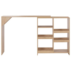 vidaXL Bar Table with Moveable Shelf Oak 138x39x110 cm 2